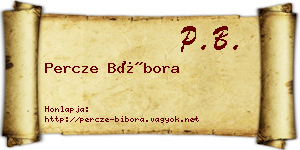 Percze Bíbora névjegykártya